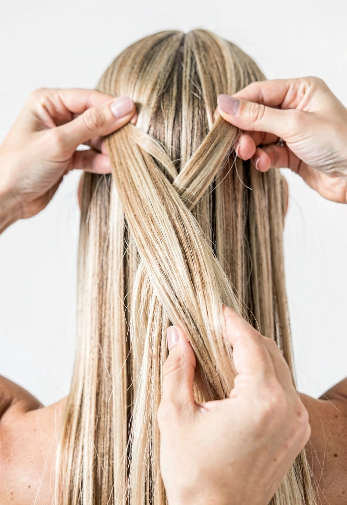 Hajápolási technika mozdulata